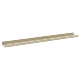 Berkfield Home Wall Shelves 4 pcs White & Sonoma Oak 80x9x3 cm - Size: 80 x 9 x 3 cm - thumbnail 4