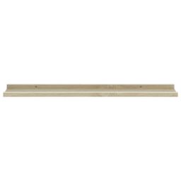 Berkfield Home Wall Shelves 4 pcs White & Sonoma Oak 80x9x3 cm - Size: 80 x 9 x 3 cm - thumbnail 5