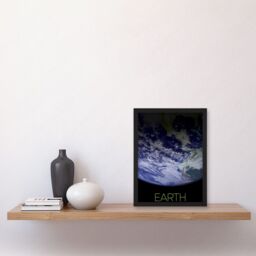 Artery8 NASA Our Solar System Earth Planet Image Space Artwork Framed Wall Art Print A4 in Black - thumbnail 2