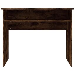 Berkfield Home Desk Smoked Oak 90x50x74 cm Engineered Wood in Brown - Size: 90 x 50 x 74 cm - thumbnail 4