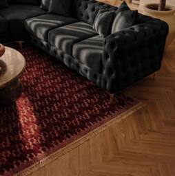 Sofaya Monaco Chesterfield 6 Seater Sofa Velvet Left Hand Corner Chaise in Black - Size: 6 Person - thumbnail 2