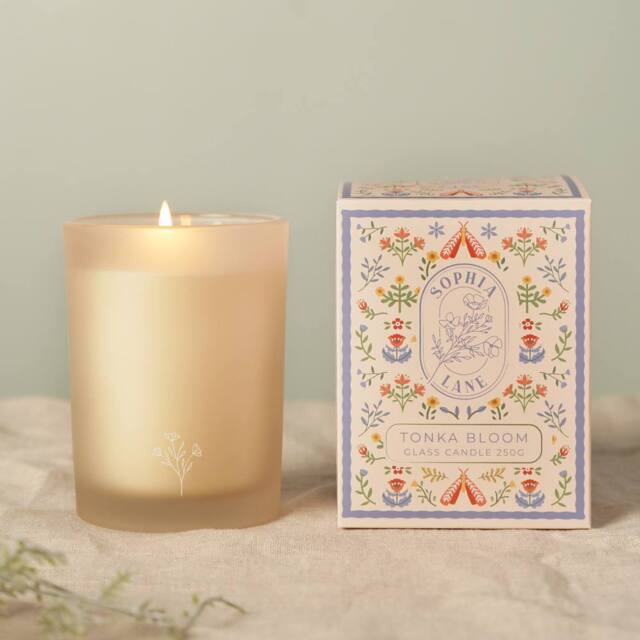 Sophia Lane Tonka Bloom Floral Candle - 250g in Cream - image 1