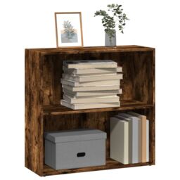 Berkfield Home Bookcase Smoked Oak 80x30x77 cm Engineered Wood in Brown - Size: 80 x 30 x 77 cm - thumbnail 1