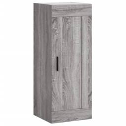Berkfield Home Wall Mounted Cabinet Grey Sonoma 34.5x34x90 cm Engineered Wood - thumbnail 1