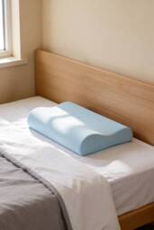 Living and Home Cooling Memory Foam Pillow with Removable Cover in Light Green - Size: Single - thumbnail 3