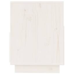 Berkfield Home TV Cabinet White 140x37x50 cm Solid Wood Pine - Size: 140 x 37 x 50 cm - thumbnail 6