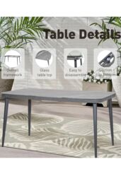 Groundlevel The Sweenie 7 Piece Outdoor Furniture Set in Grey - thumbnail 4