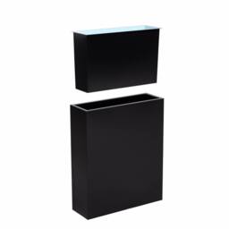 Primrose Tall Trough Style Zinc Planter with Plastic Insert 90cm in Black - thumbnail 3