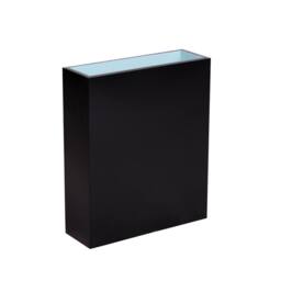 Primrose Tall Trough Style Zinc Planter with Plastic Insert 90cm in Black - thumbnail 1
