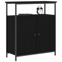Berkfield Home Wall-Mounted Cabinet Black Oak 69, 5x34x90 cm Engineered Wood - Size: 5 x 34 x 90 cm - thumbnail 3