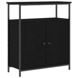 Berkfield Home Wall-Mounted Cabinet Black Oak 69, 5x34x90 cm Engineered Wood - Size: 5 x 34 x 90 cm - thumbnail 2