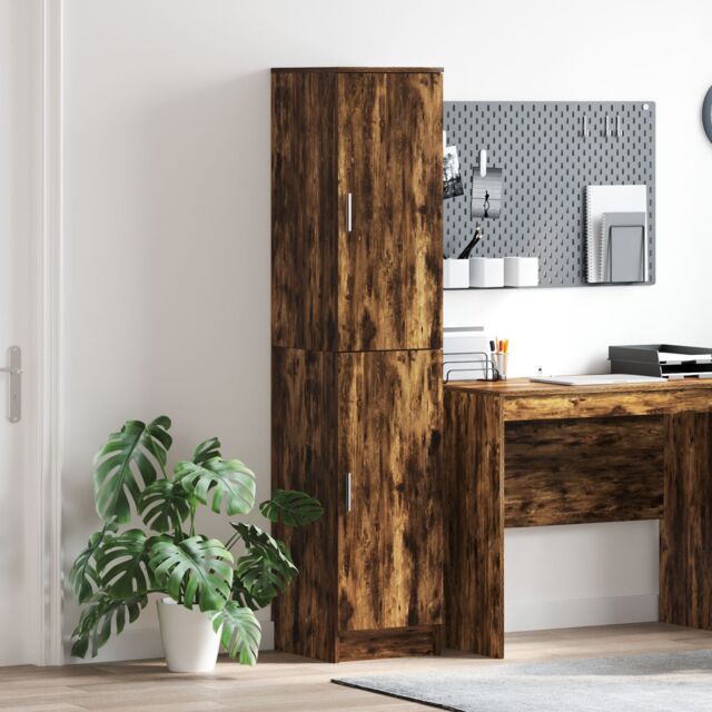 Berkfield Home Buffet Cabinet Smoked oak Engineered wood Large Buffet Cabinet in Brown - image 1