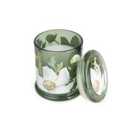 Madison & Mayfair Large White Poppy & Sage Lidded Jar Candle in Green - thumbnail 2