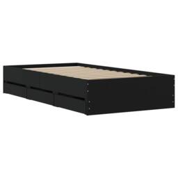 Berkfield Home Bed Frame with Drawers without Mattress Black 100x200 cm - thumbnail 8