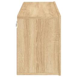 Berkfield Home TV Cabinet Wall-mounted Sonoma Oak 100x30x41 cm in Tan - Size: 100 x 30 x 41 cm - thumbnail 7