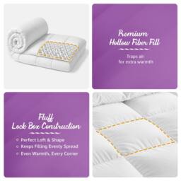 Grace Premium Duvet 10.5 Tog Ultrasoft All Season Comfort in White - Size: Single - thumbnail 7