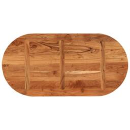 Berkfield Home Table Top 100x50x3.8 cm Oval Solid Wood Acacia in Brown - thumbnail 5