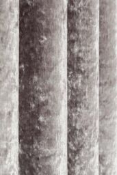 Homescapes Luxury Crushed Velvet Lined Eyelet Curtain Pair in Silver - Size: 167 cm width x 183 cm drop - thumbnail 2