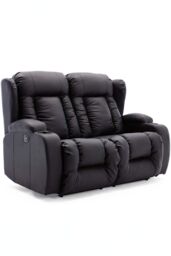More4Homes Caesar Electric Recliner Bonded Leather 1+2+3 Seater Sofa Set in Black - thumbnail 3