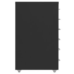 Berkfield Home Mobile File Cabinet Black 28x41x69 cm Metal - Size: 28 x 41 x 69 cm - thumbnail 3