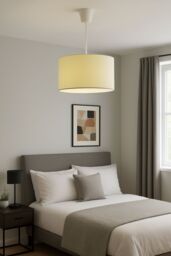 CGC Lighting 'Lucia' Cream Fabric Ceiling Lamp Shade With Frosted Diffuser - thumbnail 5