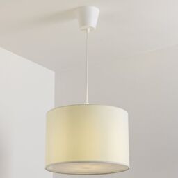 CGC Lighting 'Lucia' Cream Fabric Ceiling Lamp Shade With Frosted Diffuser - thumbnail 1