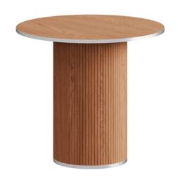 Dprodo 80CM Round Dining Table & Chairs of 4 in Walnut - thumbnail 6