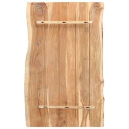 Berkfield Home Table Top Solid Acacia Wood 100x(50-60)x3.8 cm in Brown - thumbnail 3