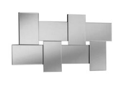 Yearn Mirrors Statement Bevelled Wall Mirror 139(w) x 76cm(h) in Black - thumbnail 1