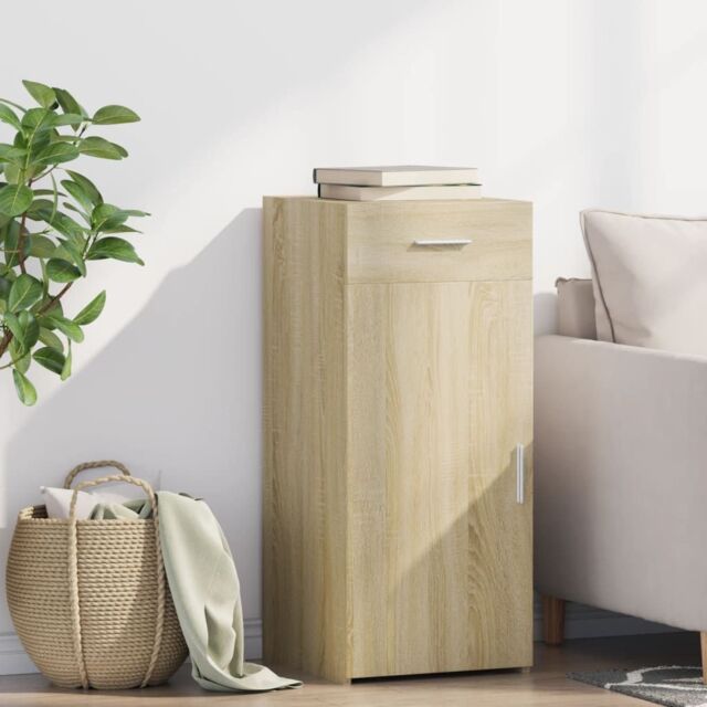 Berkfield Home Sideboard Sonoma Oak 40x42.5x93 cm Engineered Wood in Brown - image 1