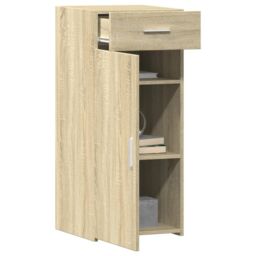 Berkfield Home Sideboard Sonoma Oak 40x42.5x93 cm Engineered Wood in Brown - thumbnail 3