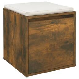 Berkfield Home Stylish Box Drawer Smoked Oak 40.5x40x40 cm Engineered Wood in Brown - thumbnail 4