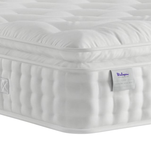 Relyon Luxury Silk 2850 Pillow Top Mattress in White - Size: Double - image 1