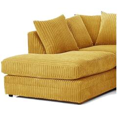 Furniture 786 Hannah Jumbo Cord 4 Seater Left Hand Facing Corner Sofa in Mustard - thumbnail 3