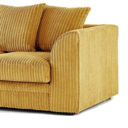 Furniture 786 Hannah Jumbo Cord 4 Seater Left Hand Facing Corner Sofa in Mustard - thumbnail 4