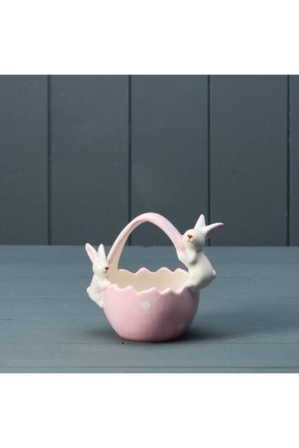 KDMD Ceramic Pink Posy Basket - image 1