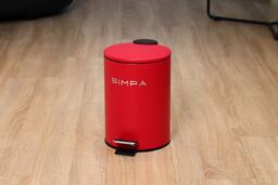 simpa 3L Slim Soft-Closing Pedal Dustbin in Red - thumbnail 3