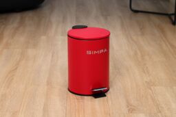 simpa 3L Slim Soft-Closing Pedal Dustbin in Red - thumbnail 4