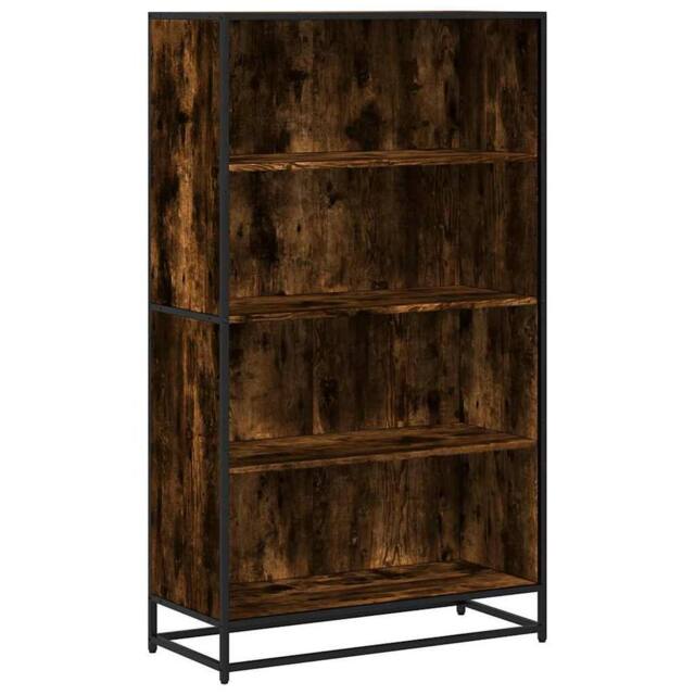 Berkfield Home Bookcase Smoked Oak 80.5x35x139 cm Engineered Wood in Brown - image 1