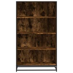 Berkfield Home Bookcase Smoked Oak 80.5x35x139 cm Engineered Wood in Brown - thumbnail 4