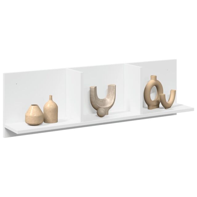 Berkfield Home Wall Cabinet 100x16.5x30 cm White Engineered Wood - image 1