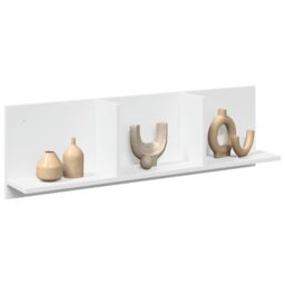 Berkfield Home Wall Cabinet 100x16.5x30 cm White Engineered Wood - thumbnail 1