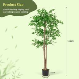 Kelvenix 160 CM Artificial Bamboo Tree in Green - Size: 0.6m2 - thumbnail 2