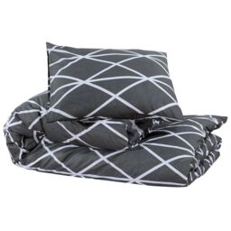 Berkfield Home Duvet Cover Set Grey 200x200 cm Cotton - thumbnail 3