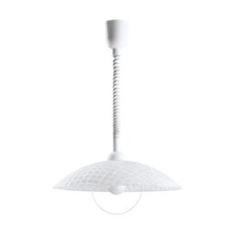 Loops Pendant Light Colour White Shade White Clear Glass With Structure Bulb E27 1x60W