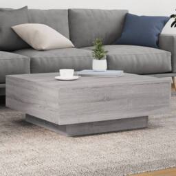 Berkfield Home Coffee Table Grey Sonoma 80x80x31 cm Engineered Wood - Size: 80 x 80 x 31 cm - thumbnail 2