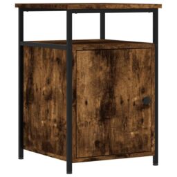 Berkfield Home Bedside Cabinets 2 pcs Smoked Oak 40x42x60 cm Engineered Wood in Brown - Size: 40 x 42 x 60 cm - thumbnail 3