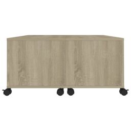 Berkfield Home Coffee Table Sonoma Oak 75x75x38 cm Engineered Wood in Brown - Size: 75 x 75 x 38 cm - thumbnail 6