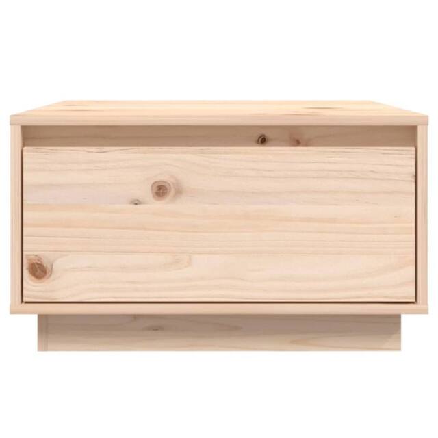 Berkfield Home Decorative Coffee Table 55x56x32 cm Solid Wood Pine in Light Tan - Size: 55 x 56 x 32 cm - image 1