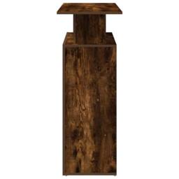 Berkfield Home Reception Desk Smoked Oak 100x40x104 cm Engineered Wood in Brown - Size: 100 x 40 x 104 cm - thumbnail 6